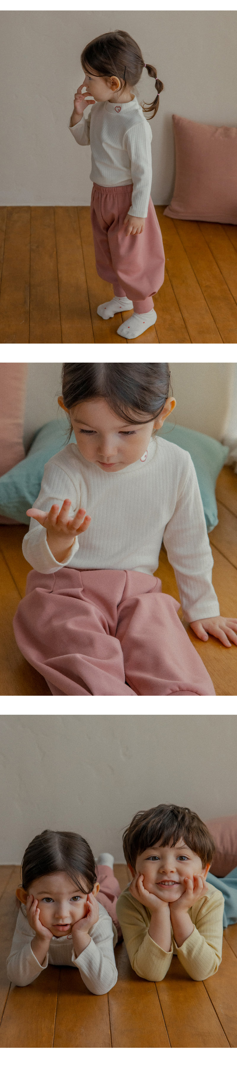 Kids Clara - Korean Baby Fashion - #onlinebabyshop - Tender Mock Neck Easywear - 4