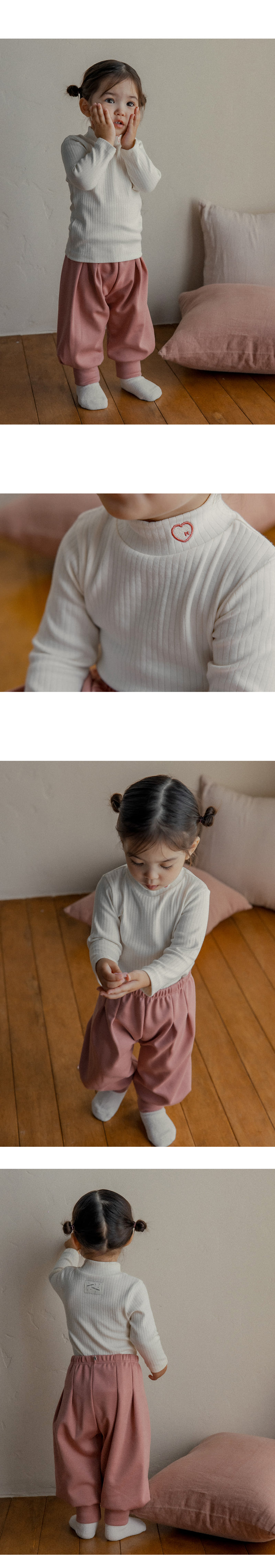 Kids Clara - Korean Baby Fashion - #babyboutique - Tender Mock Neck Easywear - 5