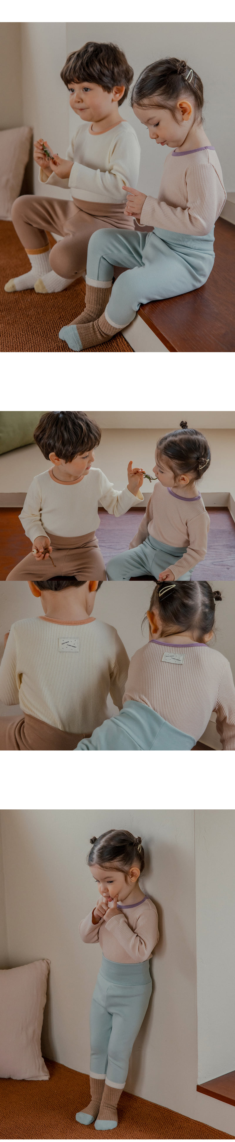 Kids Clara - Korean Baby Fashion - #babyboutique - Plein Ribbed Easywear - 3