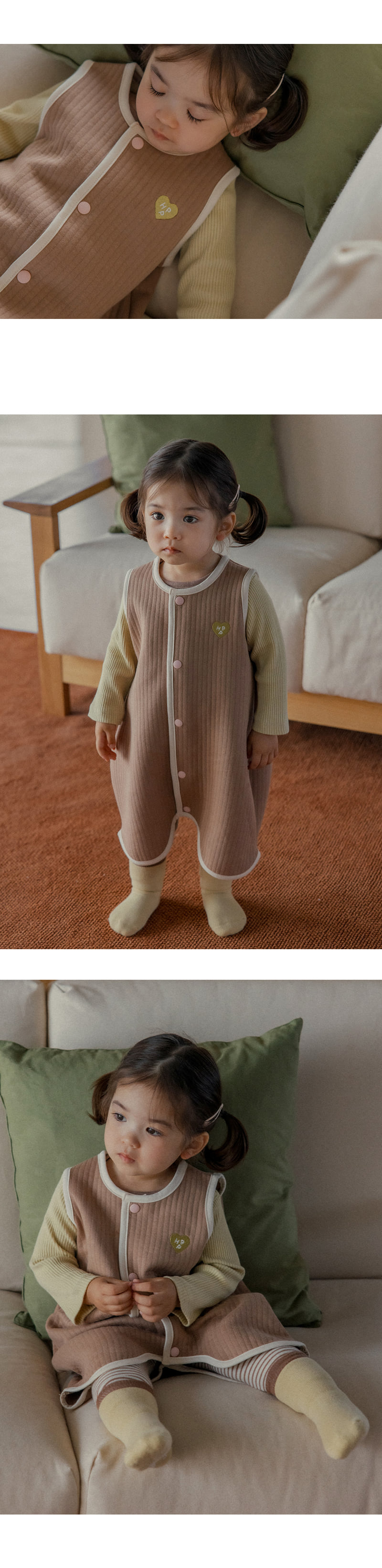 Kids Clara - Korean Baby Fashion - #babyboutique - Line Dream Bamboo Baby Sleeping Vest - 3