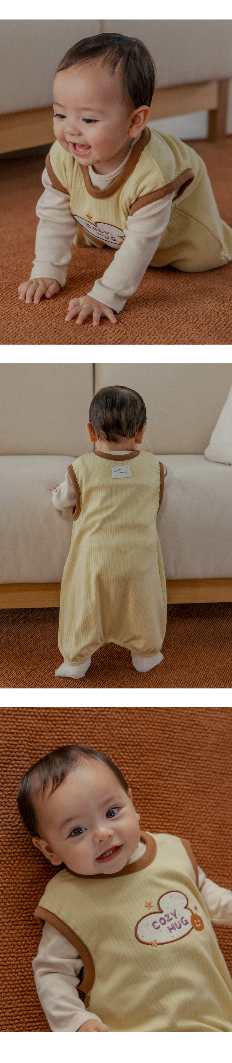 Kids Clara - Korean Baby Fashion - #babyboutique - Cozy Hug Baby Sleeping Vest - 2