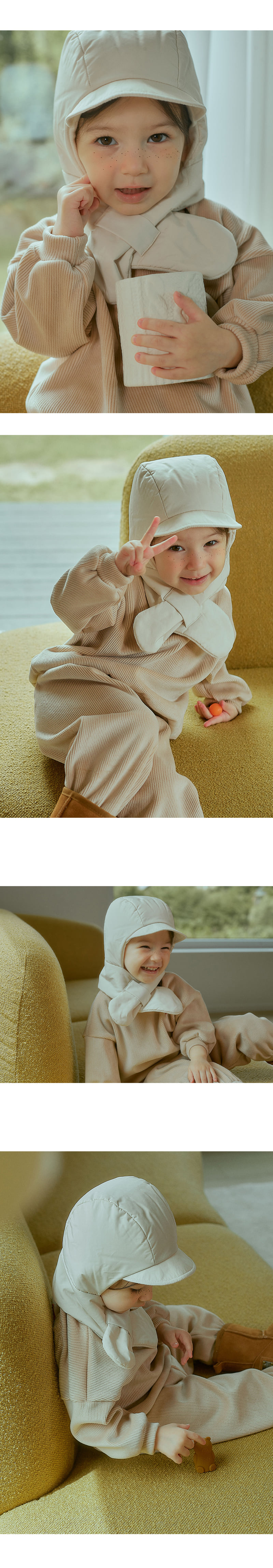 Kids Clara - Korean Baby Fashion - #babyboutique - Rine Padded Baby Balaclava - 2