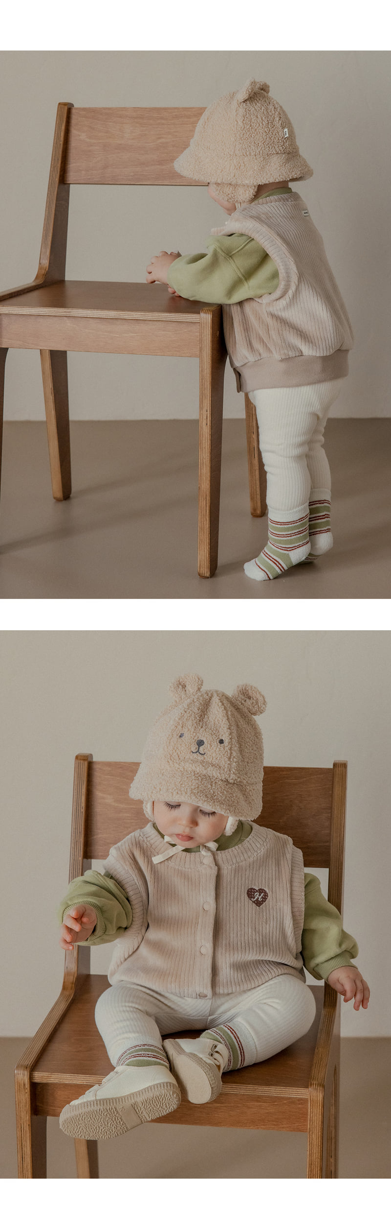 Kids Clara - Korean Baby Fashion - #smilingbaby - Luca Brushed Baby Leggings - 4