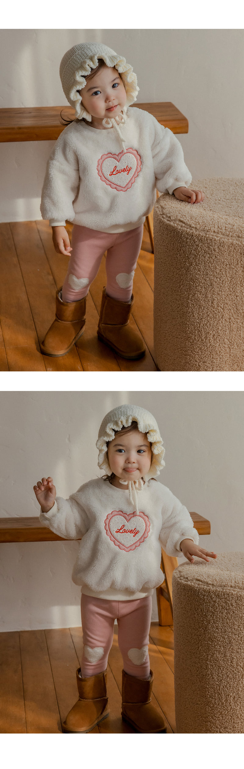 Kids Clara - Korean Baby Fashion - #babyboutique - Amor Brushed Baby Leggings - 3