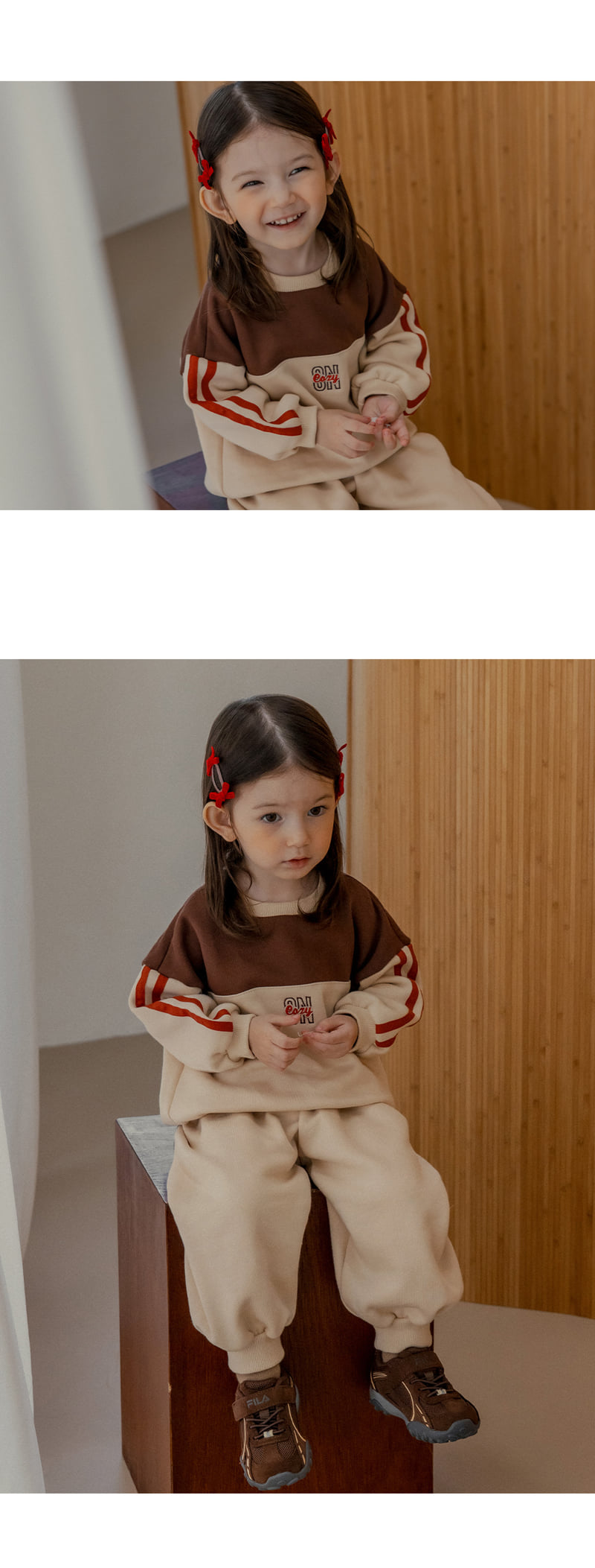 Kids Clara - Korean Baby Fashion - #babyboutique - Toff Track Brushed Set - 5