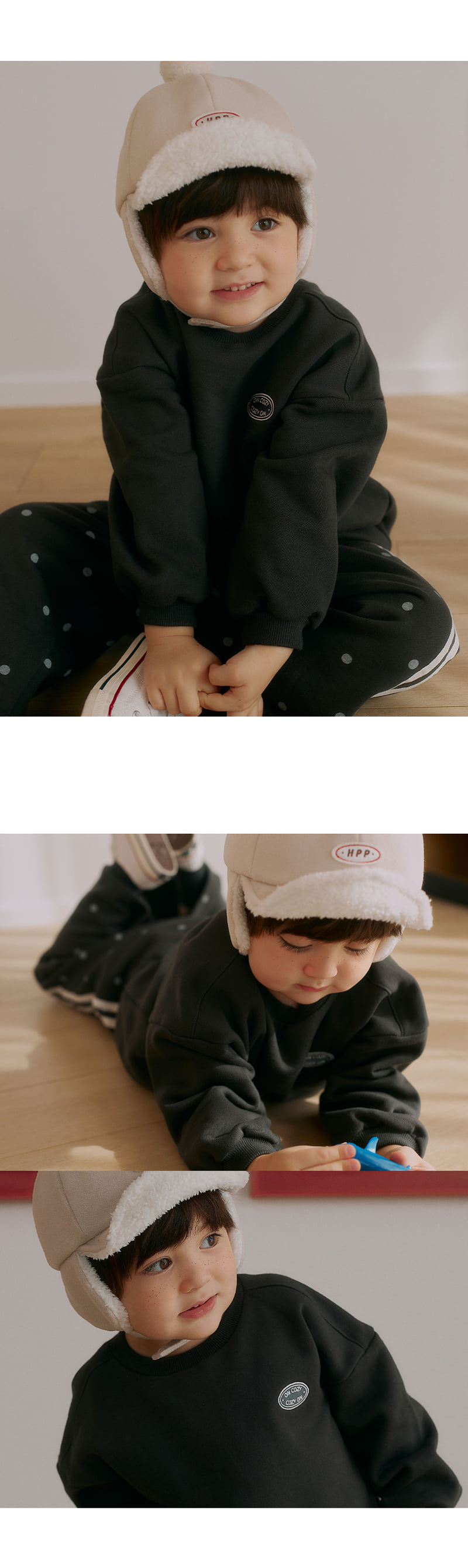 Kids Clara - Korean Baby Fashion - #babyboutique - Paulette Brushed Set - 4