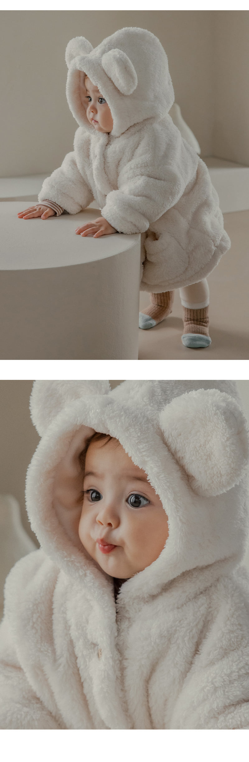 Kids Clara - Korean Baby Fashion - #babyboutique - Earby Fleece Hoodie Baby Jacket - 5