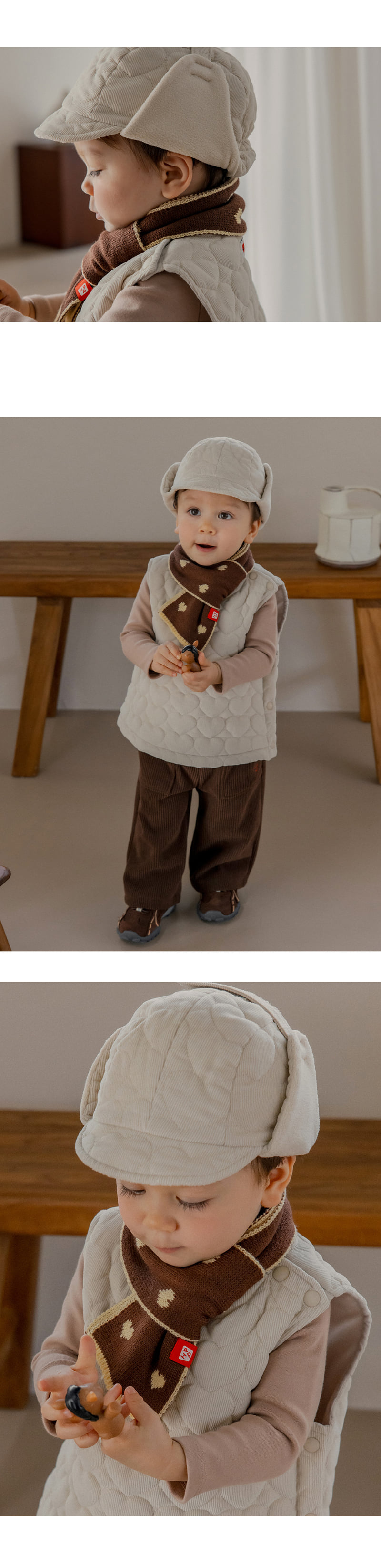 Kids Clara - Korean Baby Fashion - #onlinebabyshop - Marsh Quilted Winter Baby Hat - 4