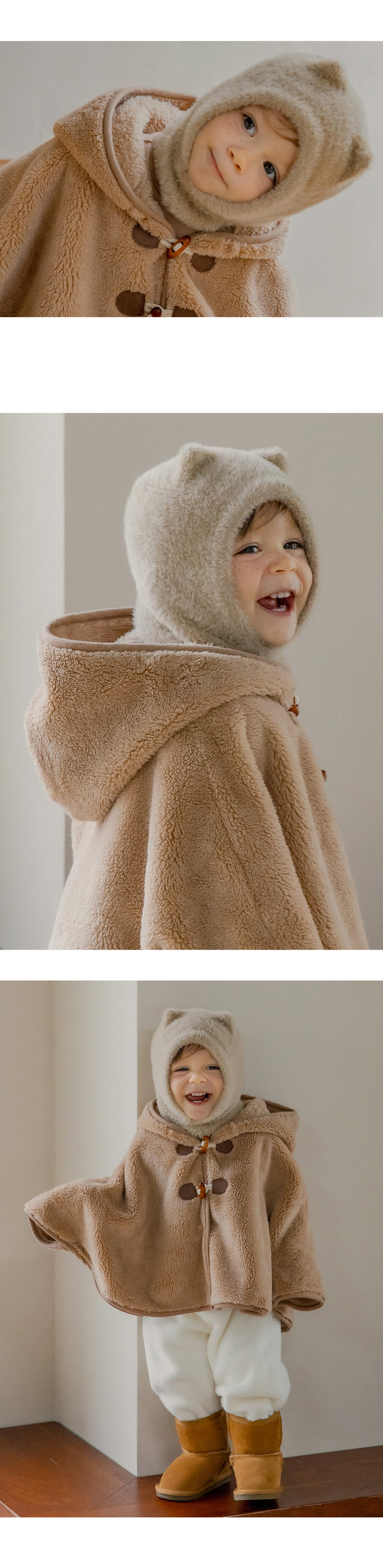 Kids Clara - Korean Baby Fashion - #babyboutique - Mink Fluffy Knit Baby Balaclava - 3