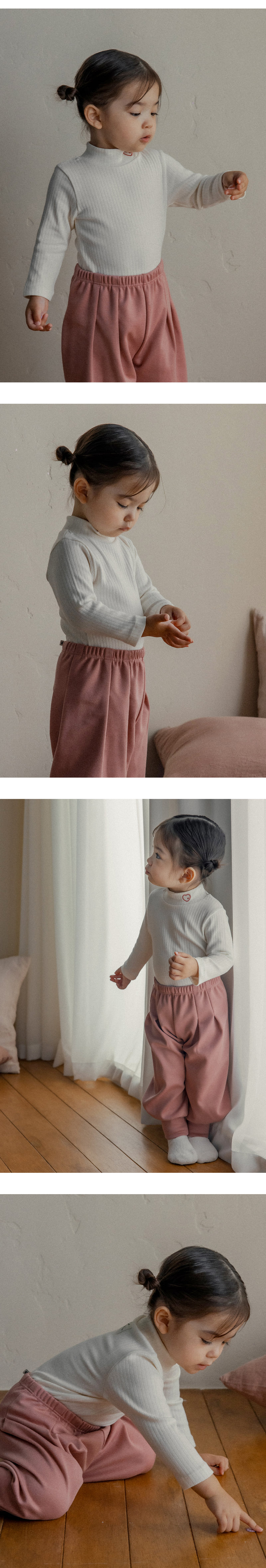 Kids Clara - Korean Baby Fashion - #babyboutiqueclothing - Tender Mock Neck Easywear - 6