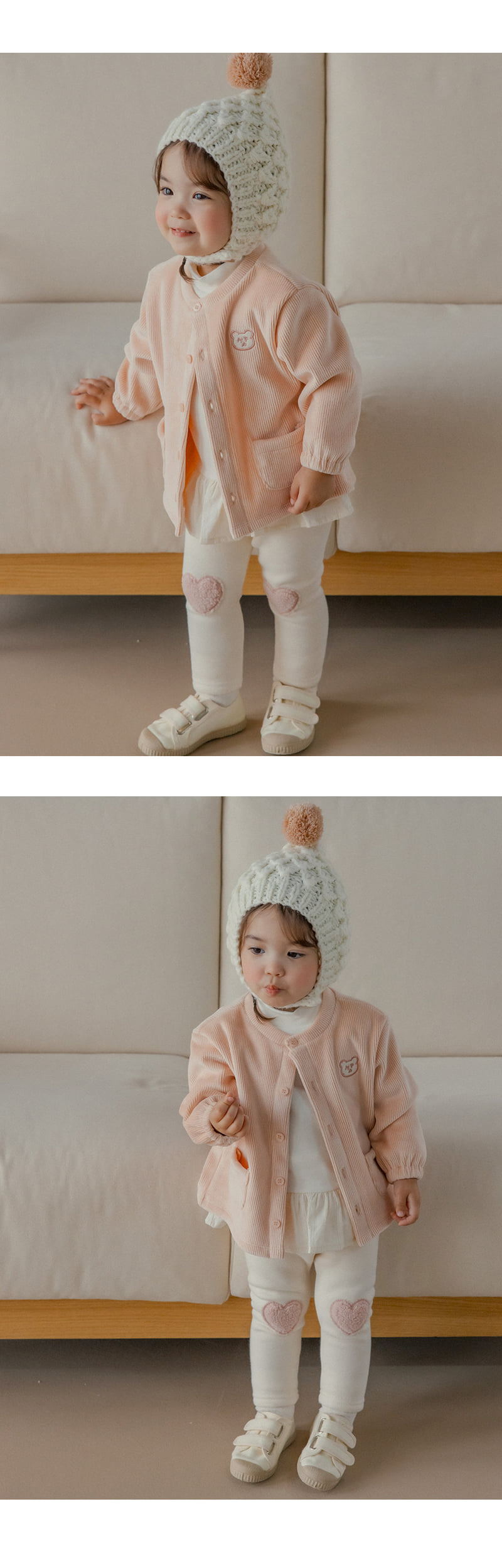 Kids Clara - Korean Baby Fashion - #babyboutique - Amor Brushed Baby Leggings - 4