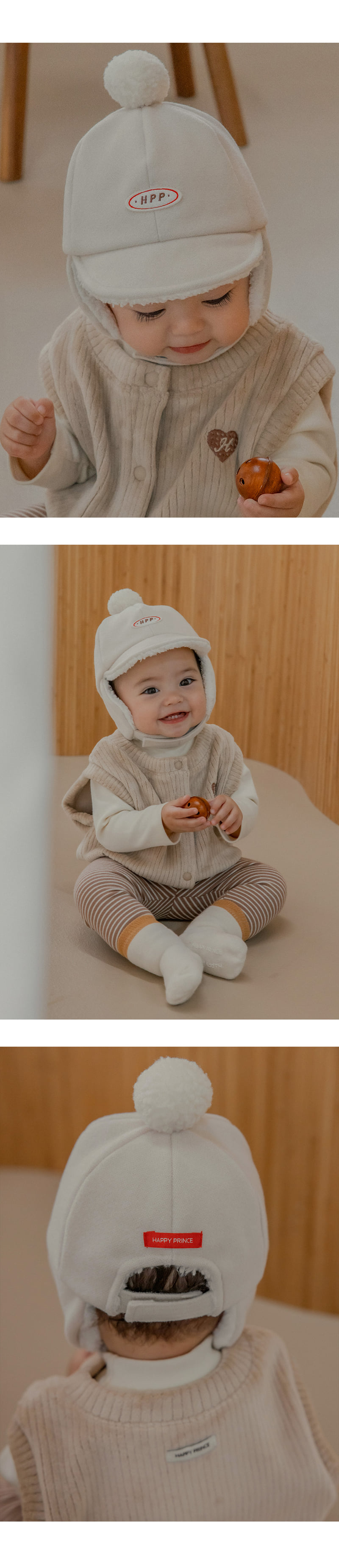 Kids Clara - Korean Baby Fashion - #babyboutiqueclothing - Latte Winter Cap - 3