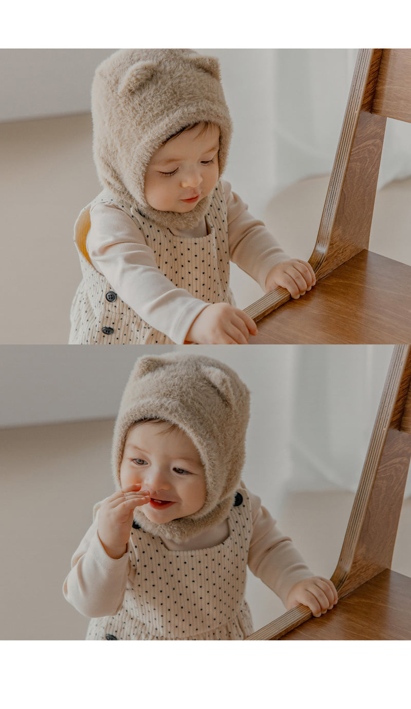 Kids Clara - Korean Baby Fashion - #babyboutique - Mink Fluffy Knit Baby Balaclava - 4