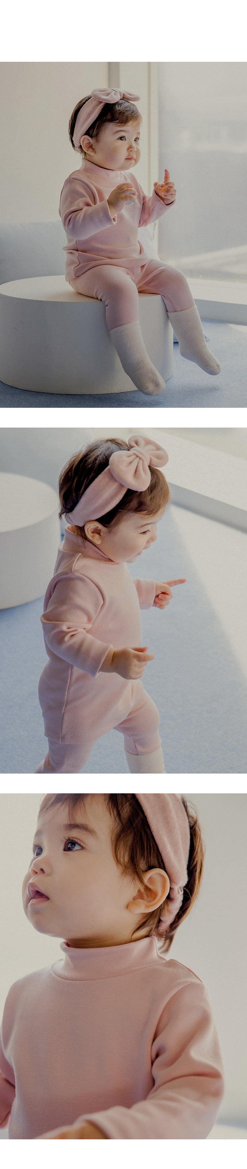 Kids Clara - Korean Baby Fashion - #babyclothing - Pure Basic Modal Freece Mock Neck Tee - 6