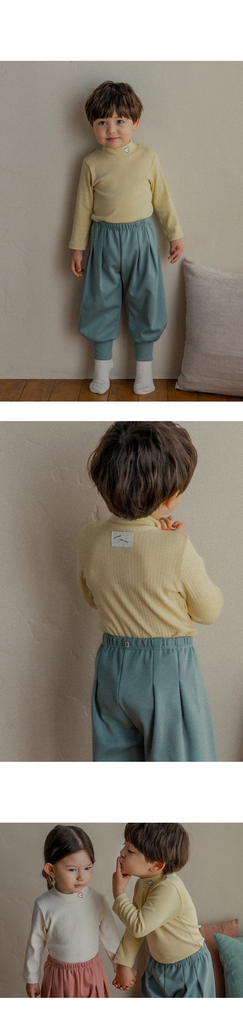 Kids Clara - Korean Baby Fashion - #babyclothing - Tender Mock Neck Easywear - 7