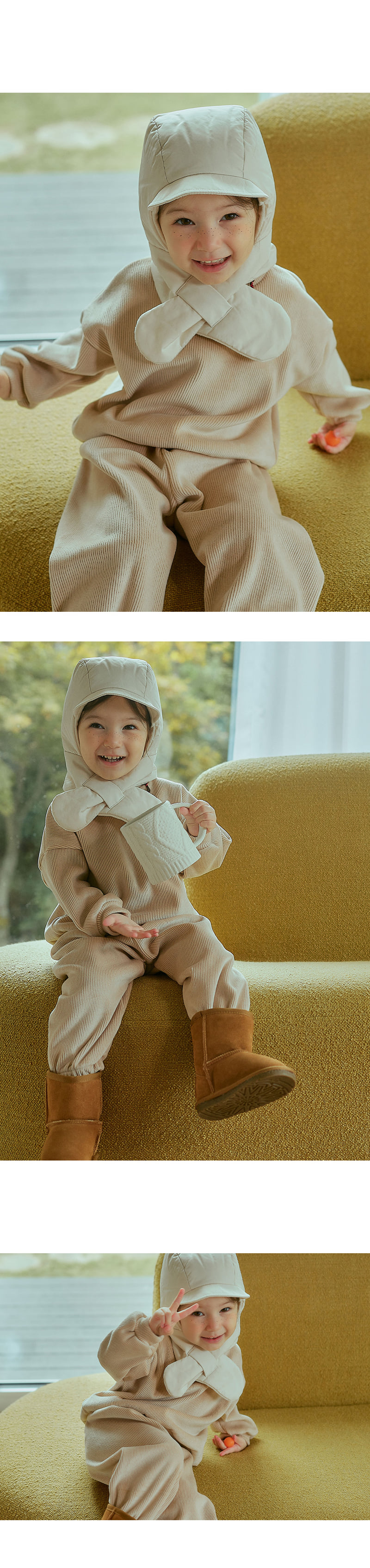 Kids Clara - Korean Baby Fashion - #babyclothing - Mellow Double Velour Set - 9