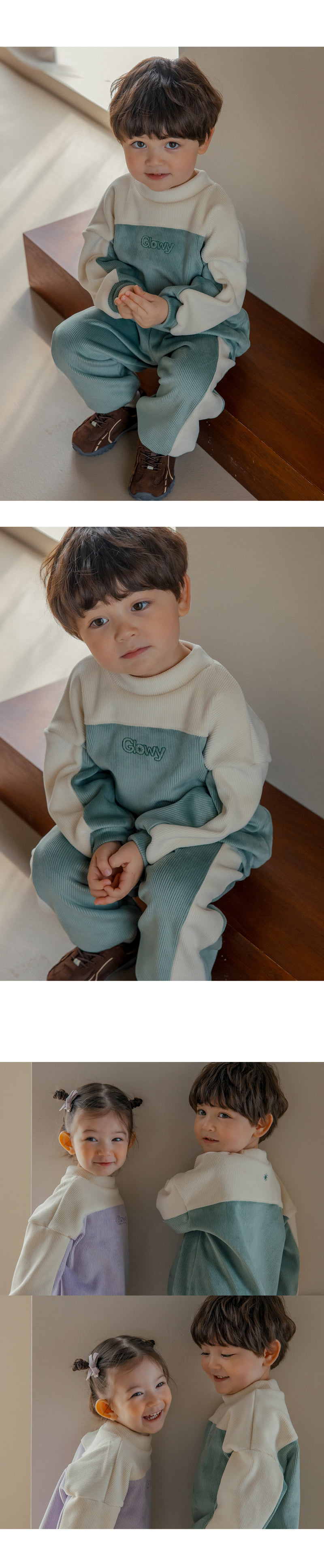 Kids Clara - Korean Baby Fashion - #babyclothing - Gloy Double Velour Set - 8