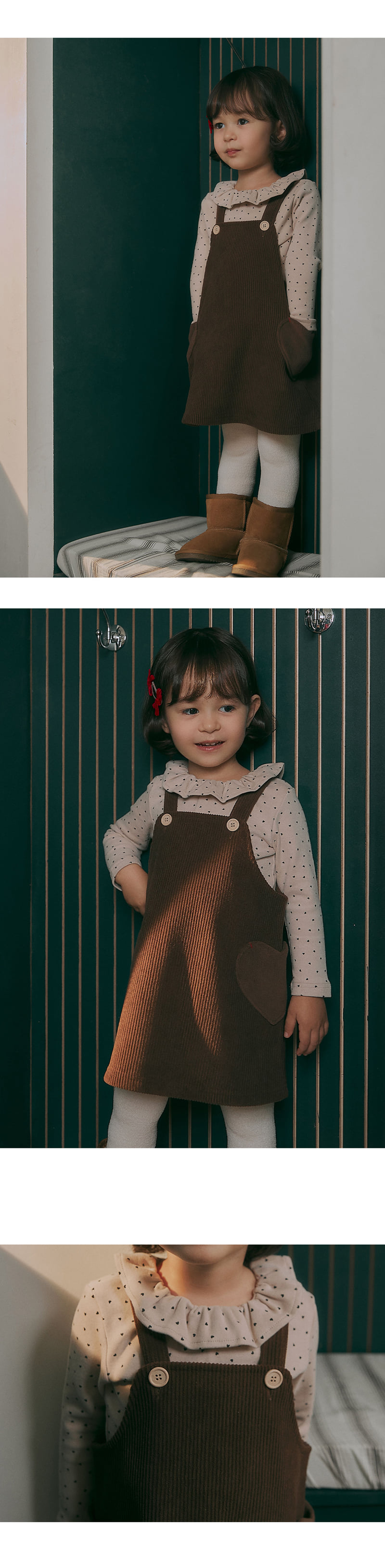 Kids Clara - Korean Baby Fashion - #babyclothing - Nev Fleece Corduroy Baby One-piece - 2