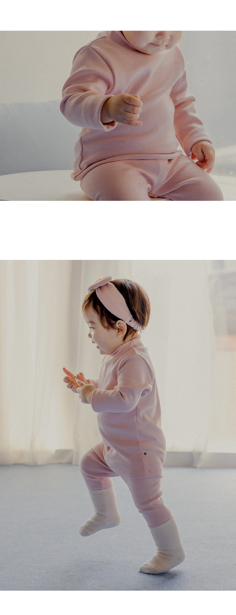 Kids Clara - Korean Baby Fashion - #babyfashion - Pure Basic Modal Freece Mock Neck Tee - 7