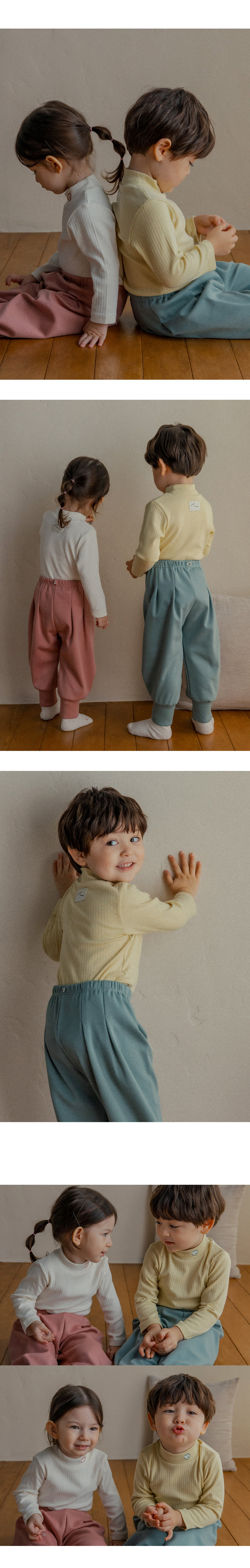 Kids Clara - Korean Baby Fashion - #babyfashion - Tender Mock Neck Easywear - 8
