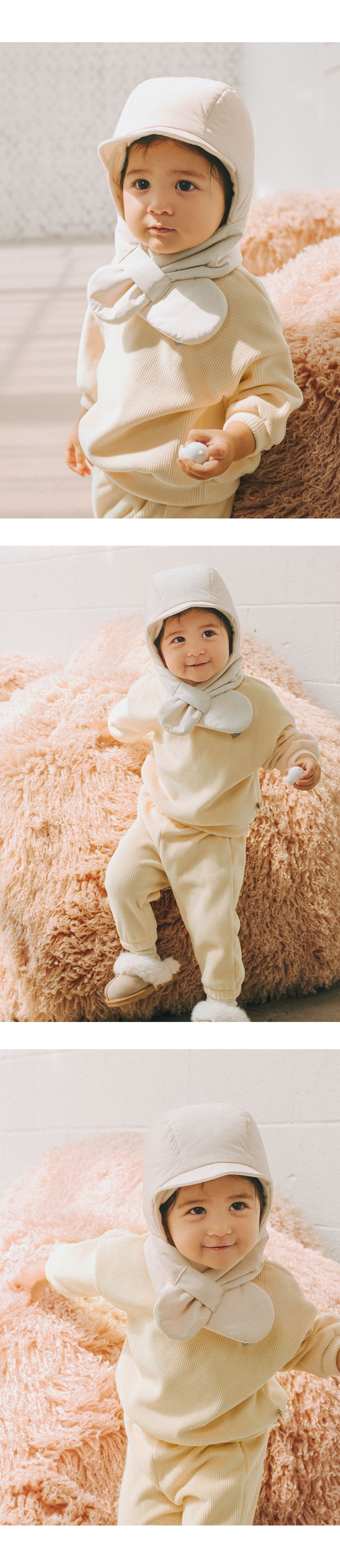 Kids Clara - Korean Baby Fashion - #babyfashion - Rine Padded Baby Balaclava - 5