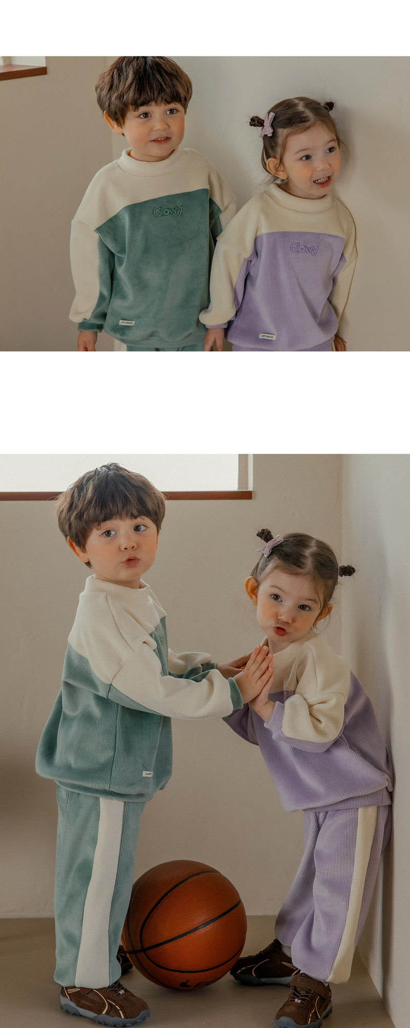 Kids Clara - Korean Baby Fashion - #babyfashion - Gloy Double Velour Set - 9
