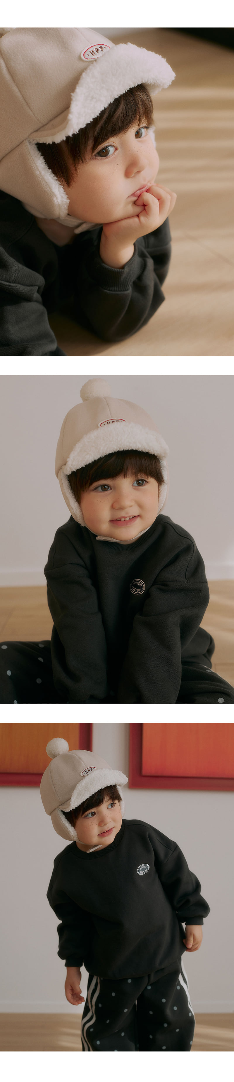 Kids Clara - Korean Baby Fashion - #babyfashion - Latte Winter Cap - 5