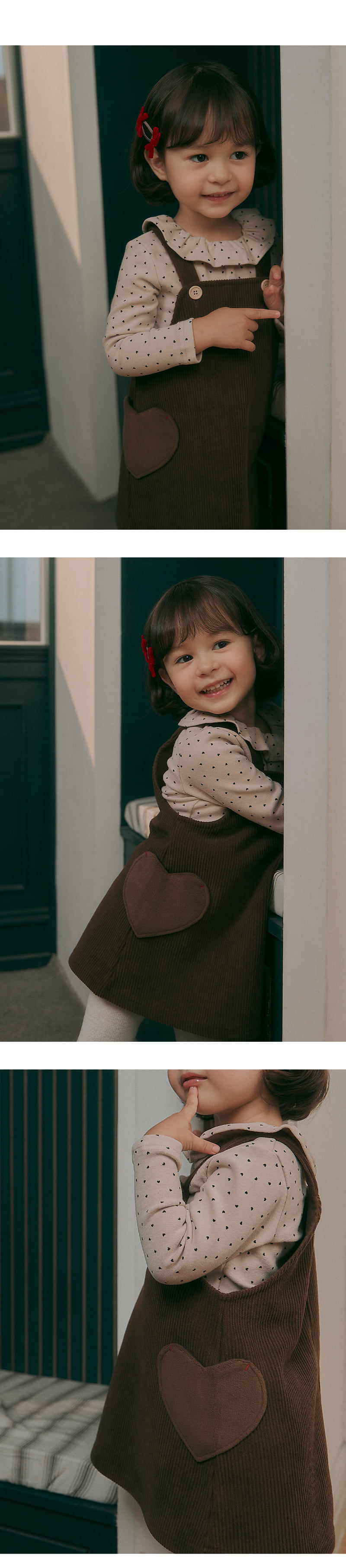 Kids Clara - Korean Baby Fashion - #babyfashion - Nev Fleece Corduroy Baby One-piece - 3
