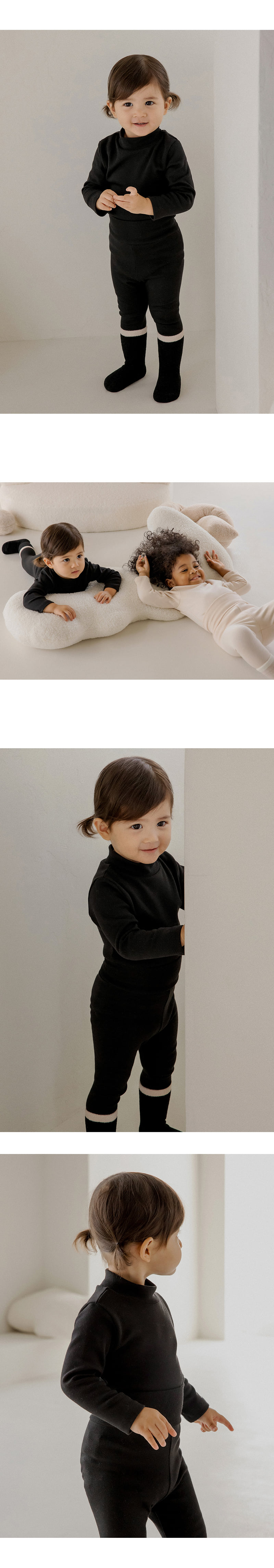 Kids Clara - Korean Baby Fashion - #babyfever - Pure Basic Modal Freece Comfybelly Baby Leggings - 7