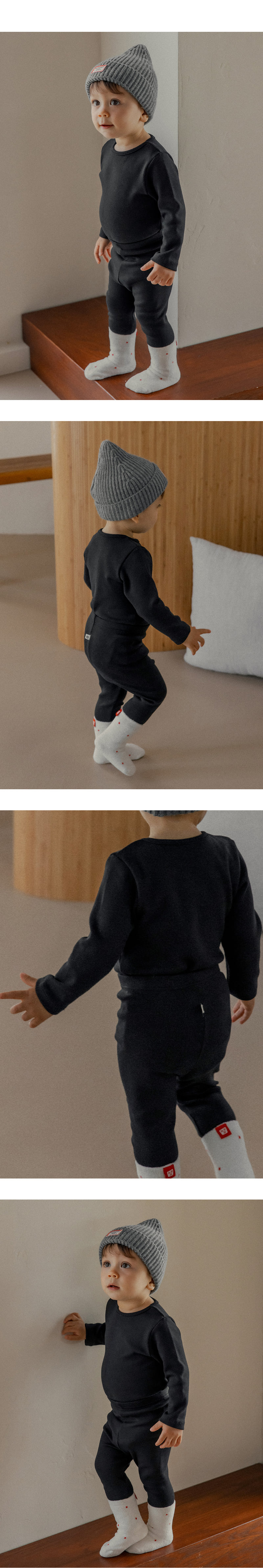 Kids Clara - Korean Baby Fashion - #babyfever - Pure Basic Modal Freece Leggings - 6