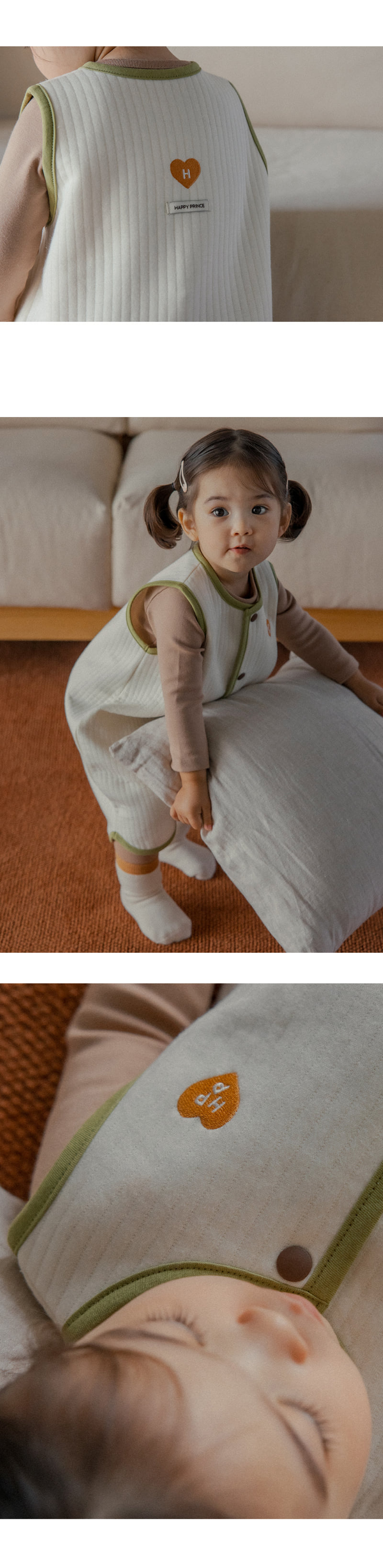 Kids Clara - Korean Baby Fashion - #babyfever - Line Dream Bamboo Baby Sleeping Vest - 7