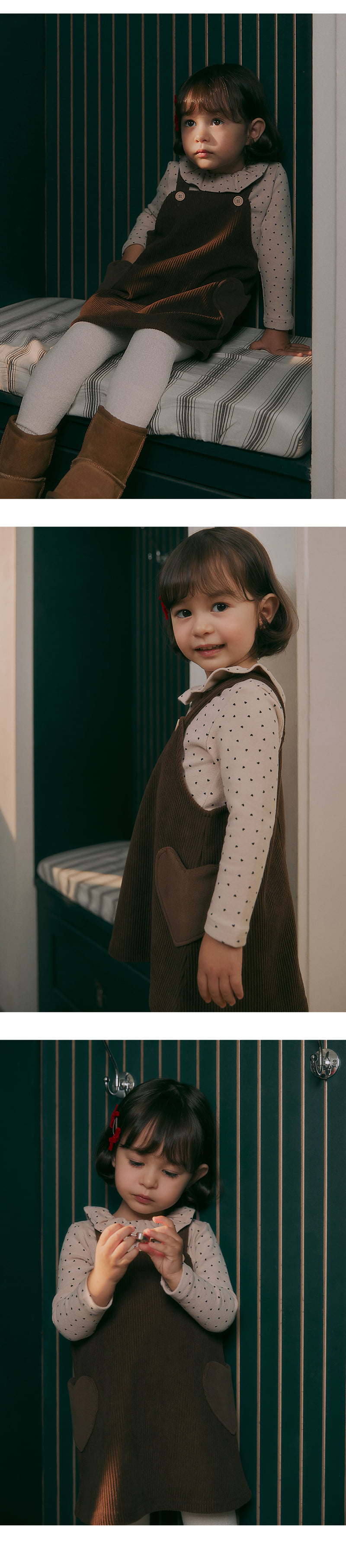 Kids Clara - Korean Baby Fashion - #babyfashion - Nev Fleece Corduroy Baby One-piece - 4