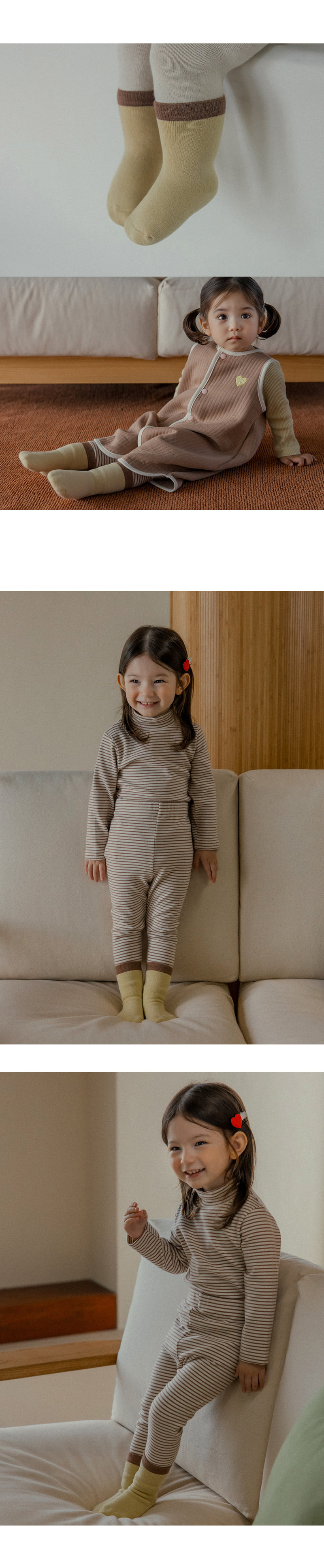 Kids Clara - Korean Baby Fashion - #babyfever - Plain Winter Socks 3 Color Set (set of 5) - 4