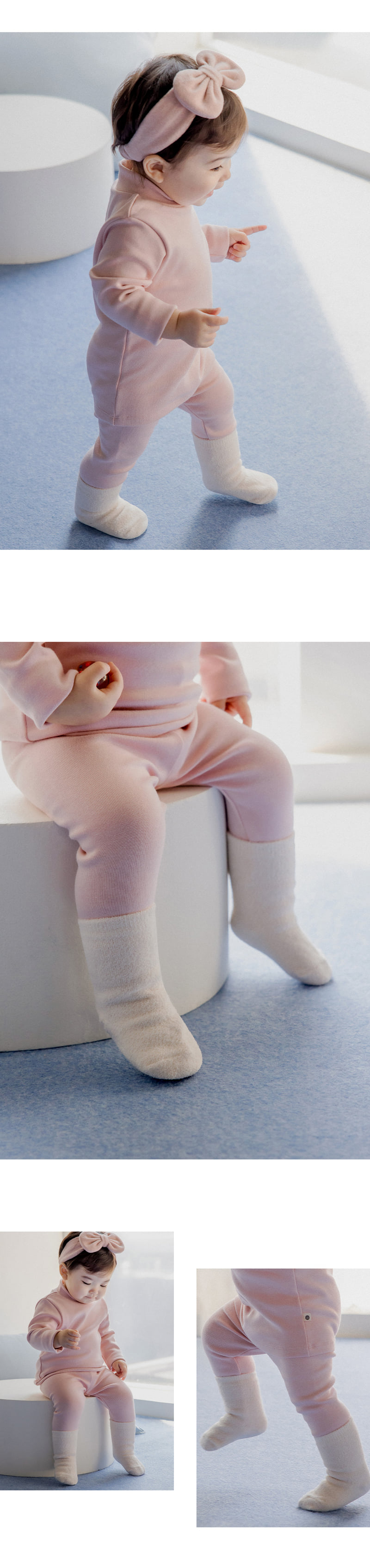 Kids Clara - Korean Baby Fashion - #babygirlfashion - Pully Winter Baby Socks 3 Pack (set of 5) - 2