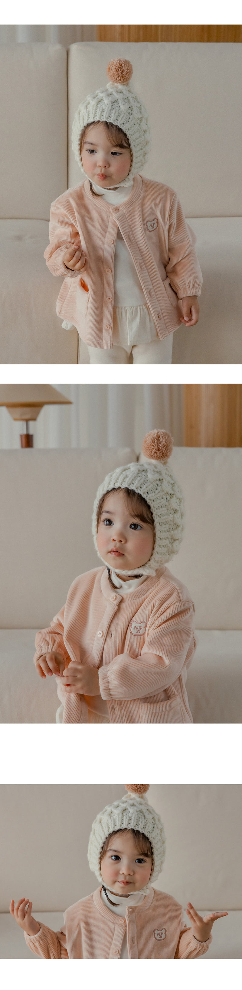 Kids Clara - Korean Baby Fashion - #babygirlfashion - New Connie Elf Pom Pom Knit Baby Hat - 2