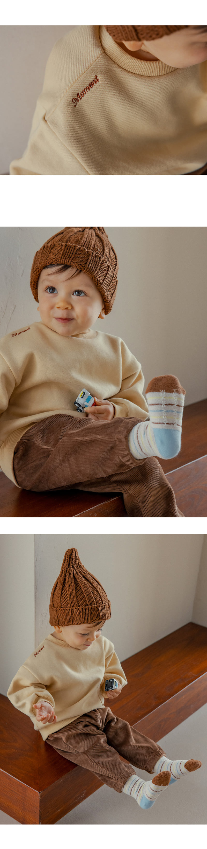 Kids Clara - Korean Baby Fashion - #babygirlfashion - Pudding Brushed Baby Sweatshirt - 3