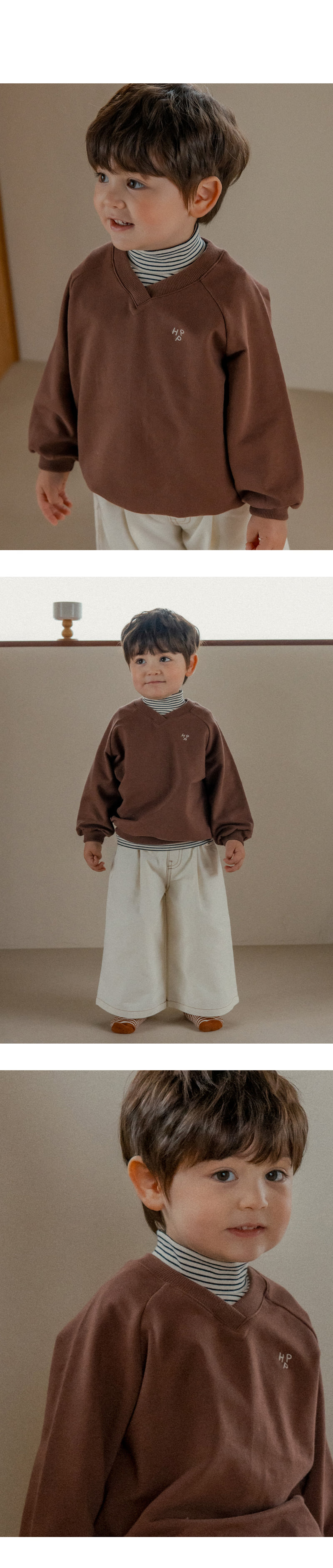Kids Clara - Korean Baby Fashion - #babylifestyle - Flynn Mock Neck Tee - 6