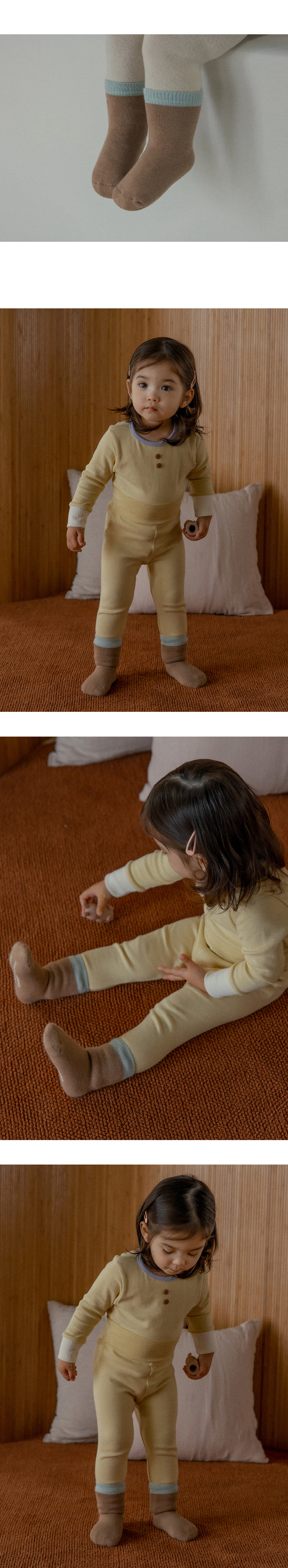Kids Clara - Korean Baby Fashion - #babylifestyle - Plain Winter Socks 3 Color Set (set of 5) - 5