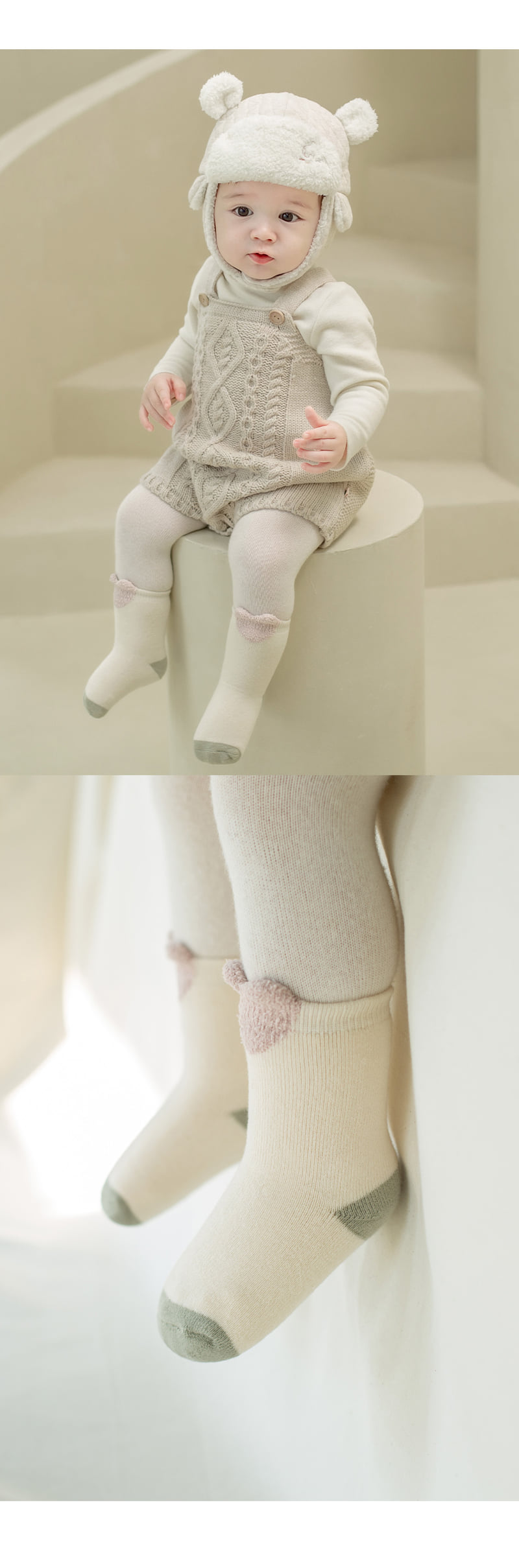 Kids Clara - Korean Baby Fashion - #babylifestyle - Pully Winter Baby Socks 3 Pack (set of 5) - 3
