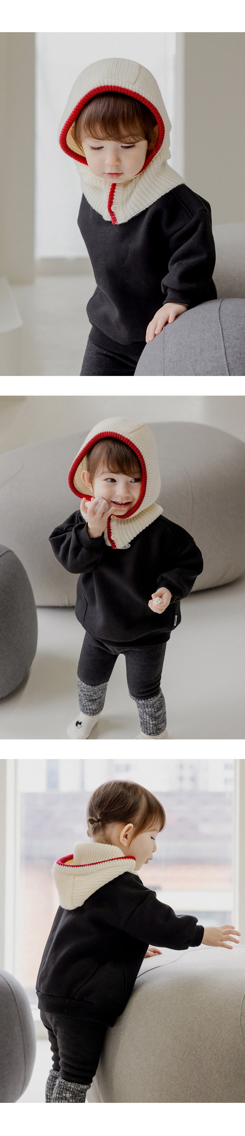 Kids Clara - Korean Baby Fashion - #babylifestyle - Pebble Knit Baby Balaclava - 5