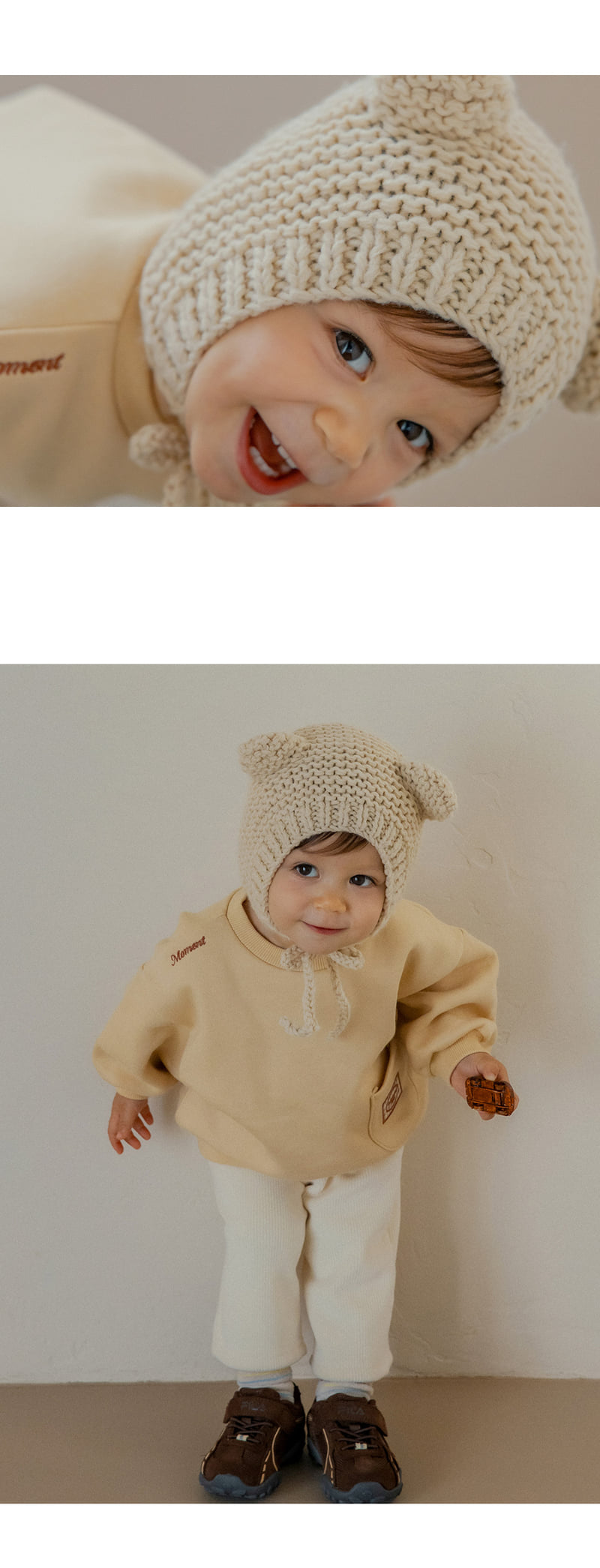 Kids Clara - Korean Baby Fashion - #babygirlfashion - Earth Knit Baby Hat - 4