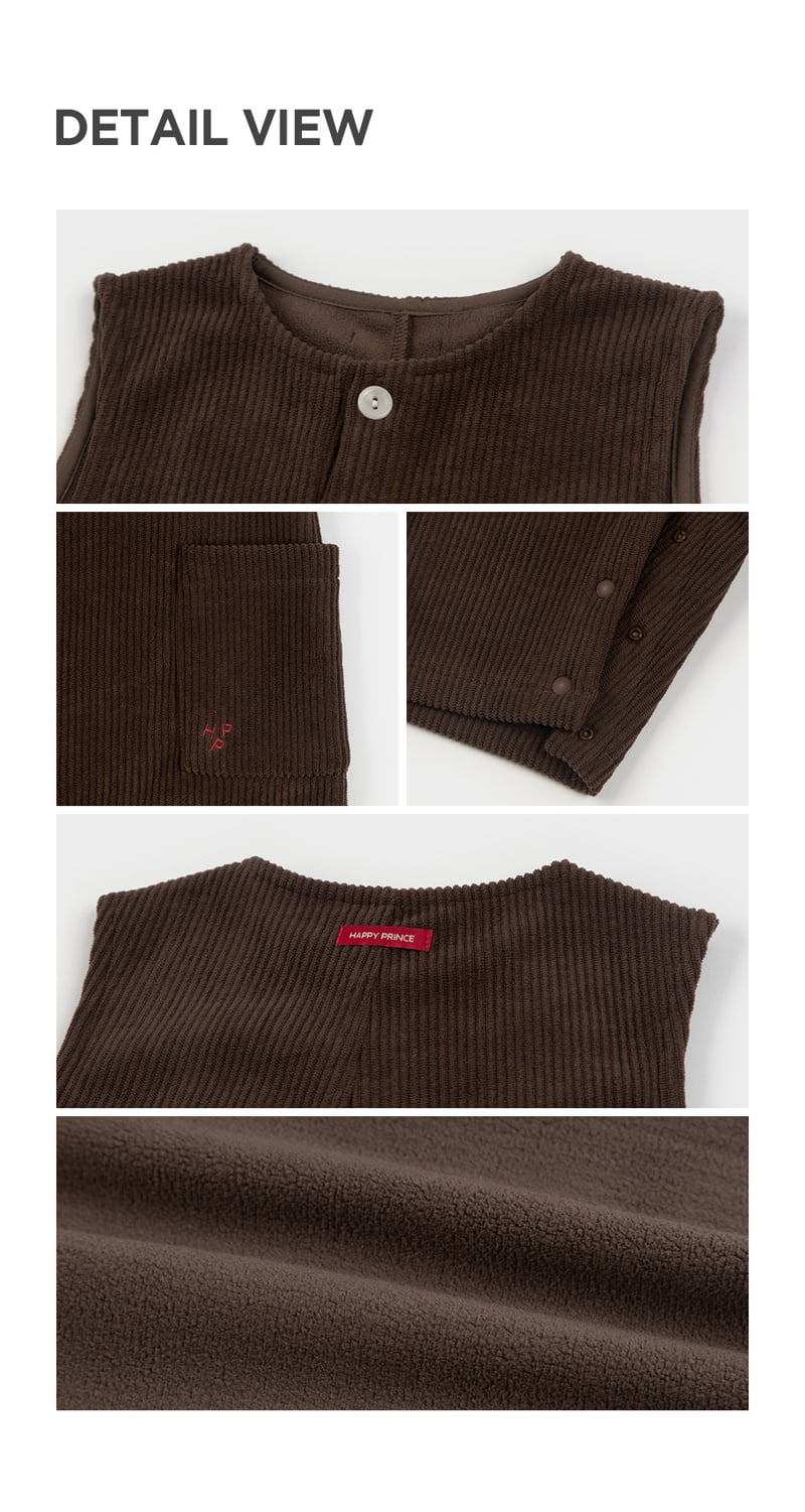 Kids Clara - Korean Baby Fashion - #babylifestyle - Brownie Fleece Corduroy Baby Jumpsuit - 5