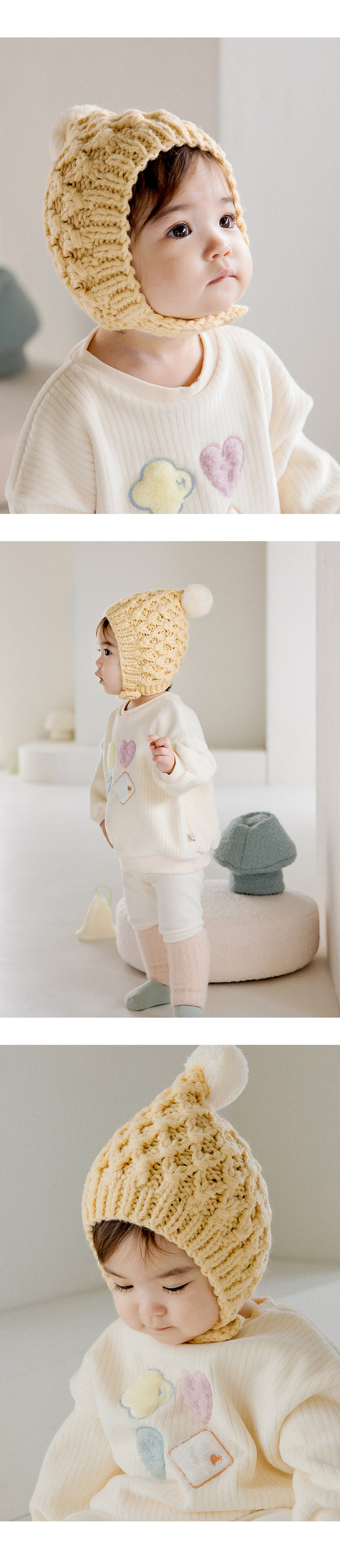 Kids Clara - Korean Baby Fashion - #babyootd - New Connie Elf Pom Pom Knit Baby Hat - 5