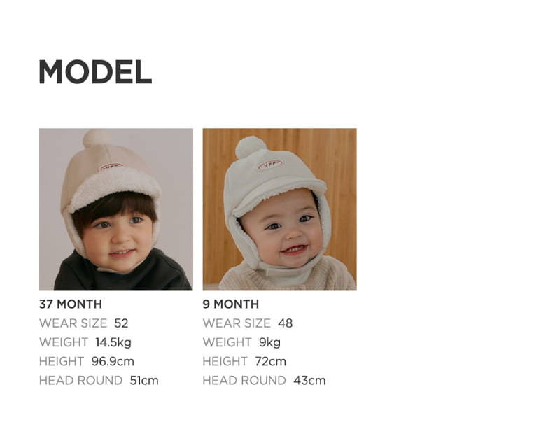 Kids Clara - Korean Baby Fashion - #babyootd - Latte Winter Cap - 10
