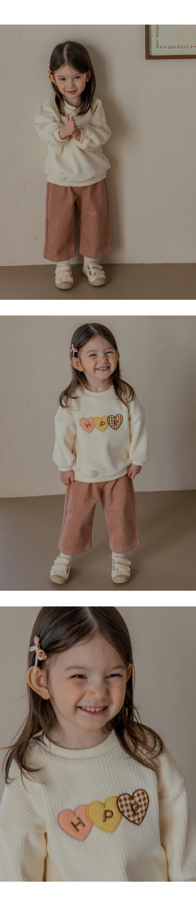 Kids Clara - Korean Baby Fashion - #babyoninstagram - Vanilla Double Velour Baby Sweatshirt - 4
