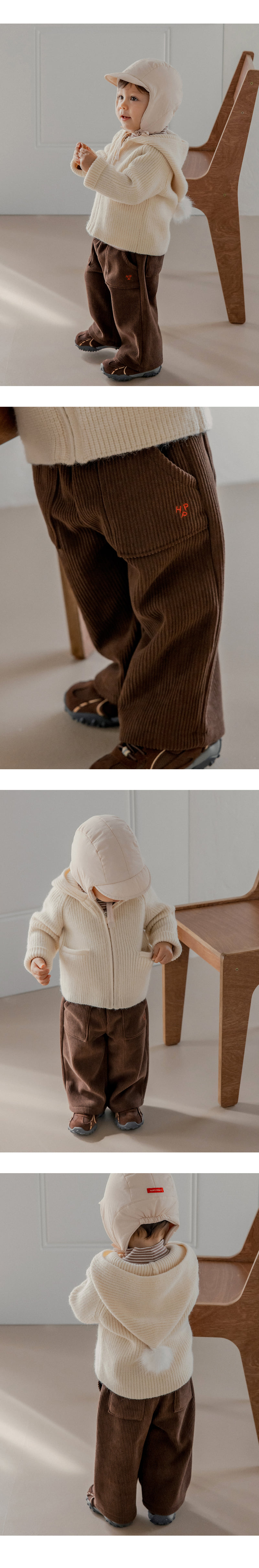 Kids Clara - Korean Baby Fashion - #babyootd - S’more Fleece Corduroy Wide Pants - 2