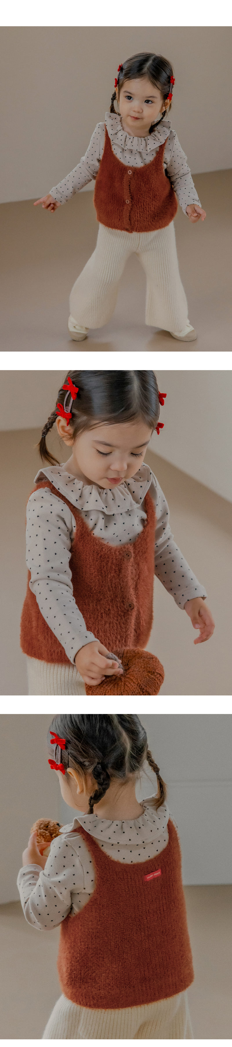 Kids Clara - Korean Baby Fashion - #babyoninstagram - Mielo Knit Baby Bustier Set - 4