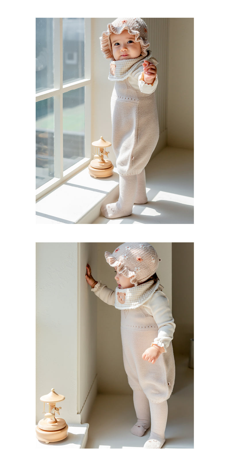 Kids Clara - Korean Baby Fashion - #babyoninstagram - Creamy Toto Winter Sleep Baby Tights (set of 5) - 4