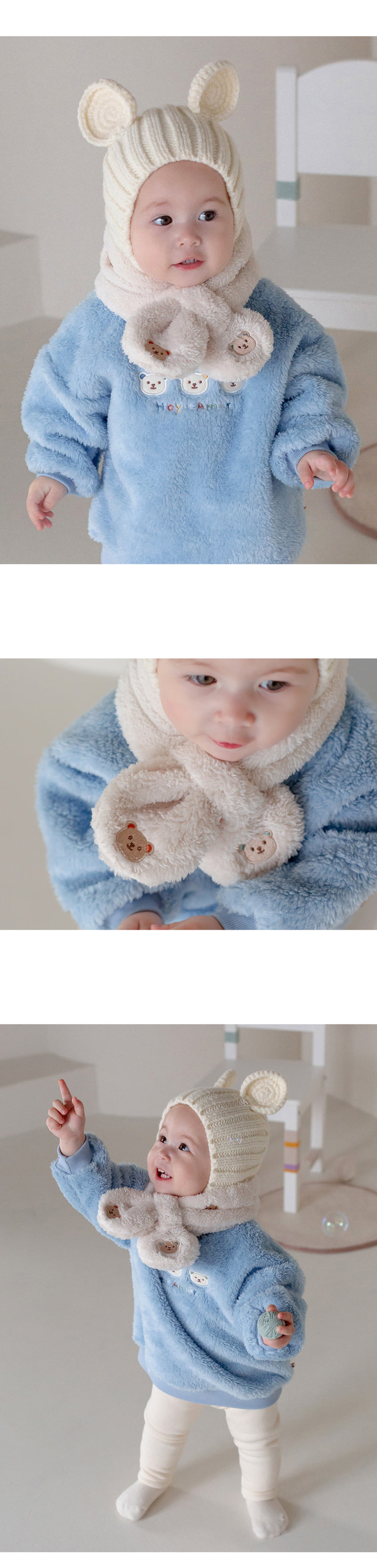Kids Clara - Korean Baby Fashion - #babyootd - Chico Snow Baby Neck Warmer - 2