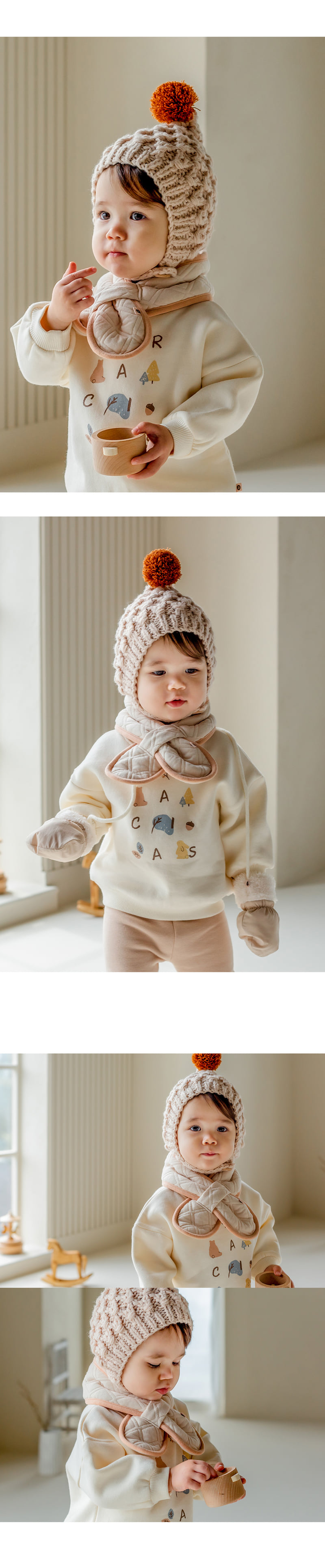 Kids Clara - Korean Baby Fashion - #babyoutfit - New Connie Elf Pom Pom Knit Baby Hat - 6